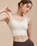 Women Sling V Neck Wrap Back Solid Color Fitness Running Yoga Vest S-L