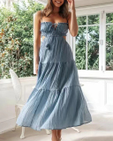 Women Hollow Out Summer Beach Long Dress XS-XXL