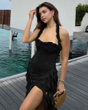 Sleeveless Irregular Women Long Dress S-L