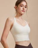 Women Sling V Neck Wrap Back Solid Color Fitness Running Yoga Vest S-L
