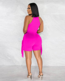 Fringe Solid Color Women Summer Two Piece Short Set S-XXL