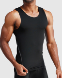 Sleeveless Men's Solid Color Fitness Outdoor Running Training Vest Black Gray White S-3XL