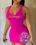 Printed Sleeveless Women Summer Mini Dress XS-3XL