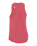 Logo Customized Women Sleeveless I Back Sport Running Back Slit Loose Vest S-2XL