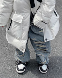 Kids Hollow Out Cool Jean Pants Blue 90CM-140CM