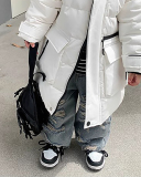 Kids Hollow Out Cool Jean Pants Blue 90CM-140CM