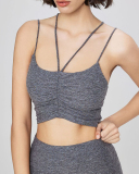 Women Factory Price Sling Ruched Yoga Sports Bra S-XL