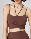 Women Factory Price Sling Ruched Yoga Sports Bra S-XL