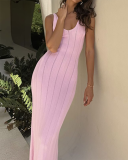 Backless Knitted Women Wholesale Long Dress S-L
