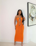 Knitted Wholesale Women Hollow Out Dress XS-XXL