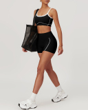 Women Sling Bra Fitness Outdoor Running Yoga Two-piece Shorts Sets S-XL
