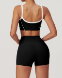 Women Sling Bra Fitness Outdoor Running Yoga Two-piece Shorts Sets S-XL