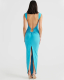 Open Back Sleeveless Women Long Dress S-L