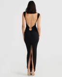 Open Back Sleeveless Women Long Dress S-L