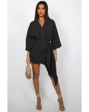 Wholesale Mid-Sleeve Women Casual Dress S-XL