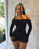 Long Sleeve Off Shoulder Women Jumpsuit S-XL