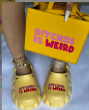 Popular Summer B!tch Printed Hot Sale Sandals Bags