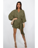 Wholesale Mid-Sleeve Women Casual Dress S-XL