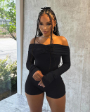 Long Sleeve Off Shoulder Women Jumpsuit S-XL