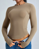 Wholesale In Bulk Women Professional Long Sleeve Fitness T-shirt Active Top S-XL