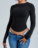 Wholesale In Bulk Women Professional Long Sleeve Fitness T-shirt Active Top S-XL