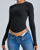 Wholesale In Bulk Women Professional Long Sleeve Fitness T-shirt Active Top S-XL