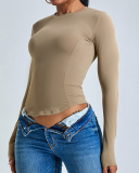 Wholesale In Bulk Women Professional Long Sleeve Fitness T-shirt Active Top S-XL