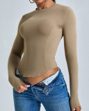 Wholesale In Bulk Women Professional Long Sleeve Fitness T-shirt Active Top S-XL
