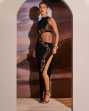 Sleeveless Hollow Out Summer Dress S-L