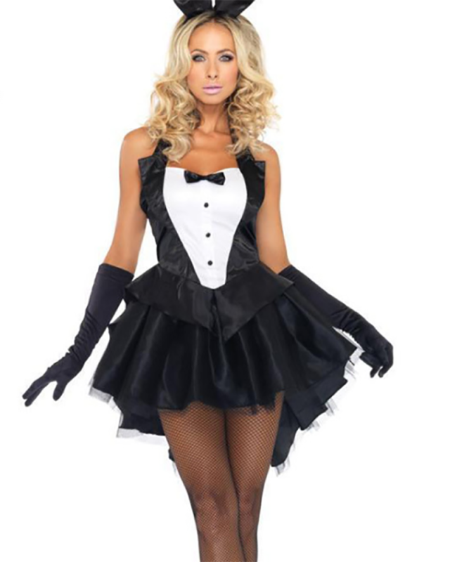 Bunny Girl Black Cute Cosplay Halloween Dress S-XXL