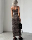 Leopard Printed Summer Sleeveless Dress S-L