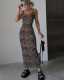 Leopard Printed Summer Sleeveless Dress S-L