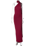 Solid Color Sleeveless Sexy Backless Women One-piece Maxi Dress S-L