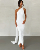 Solid Color Sleeveless Sexy Backless Women One-piece Maxi Dress S-L