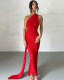 Solid Color Sleeveless Sexy Backless Women One-piece Maxi Dress S-L
