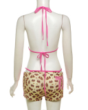 3pcs Set Leopard Printed Wholesale Swimwear Set S-L