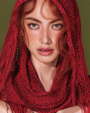 Women New Sexy Solid Color Knitted Perspective Round Neck High Waist Slimming Long Dress Red S-L