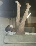 Summer New Women's Sexy See Through Mesh Breathable Casual Pants
