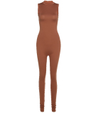 Spring New Women's Sleeveless Slim Fit High Waisted Sports Jumpsuit S-L