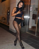 Summer New Women's Sexy See Through Mesh Breathable Casual Pants