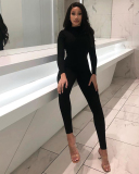 Spring New Women's Long Sleeved Slim Fit High Waisted Hip Lifting Sports Jumpsuit S-L