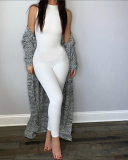 Spring New Women's Sleeveless Slim Fit High Waisted Sports Jumpsuit S-L