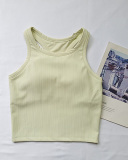 Women I Back Fixed Cup Quick Drying Sports Top Vest S-XL