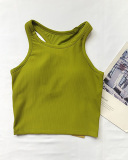 Women I Back Fixed Cup Quick Drying Sports Top Vest S-XL