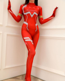 Wholesale Printed Long Sleeve Tight Jumpsuit Cosplay Costume XS-3XL