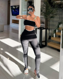 Lady Summer Top With Shoulder Straps And Pants Casual Two-Piece Set S-L