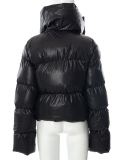 Fashion Women Winter New Item Thick Button Neck Jacket S-L