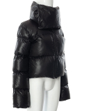Fashion Women Winter New Item Thick Button Neck Jacket S-L