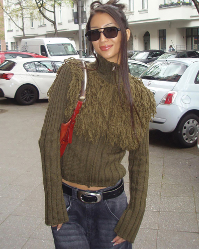Fashion Personalized Street Knitwear Tassel Zipper Jacket  S-L