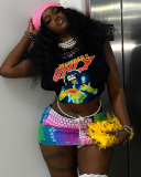 Women Summer New Street Wear Computer Keyboard Printed Mini Skirt Colorful S-L
